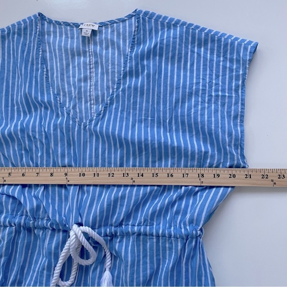 J.Crew Factory Women's Blue White Cover-up Midi Dress with Rope Tie Size Small - Picture 10 of 10